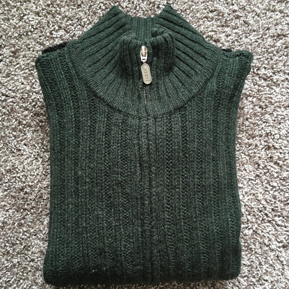 Men's J. Crew full zip mock neck sweater (XS)